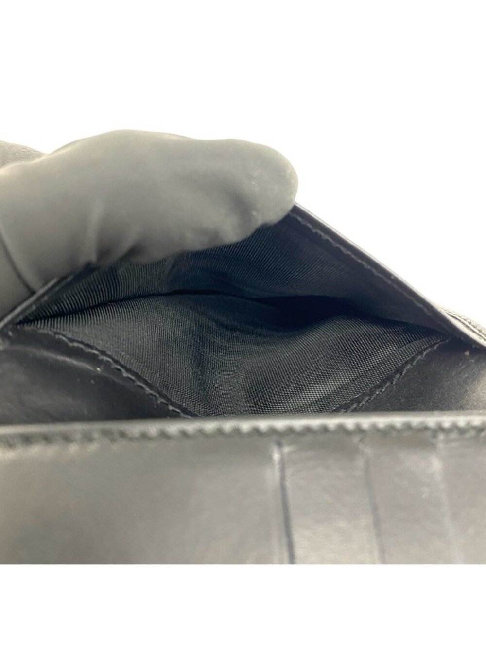 Gucci Vintage GG Logo Leather Bifold Wallet Mini Card Case Black - Picture 10 of 10